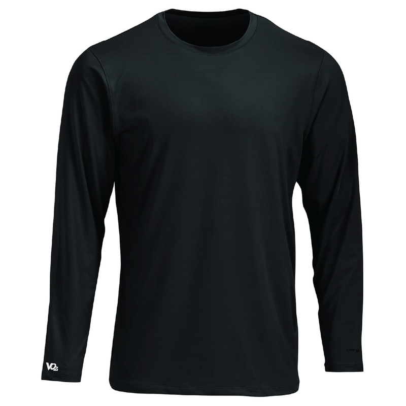 Black long-sleeve shirt on a white background