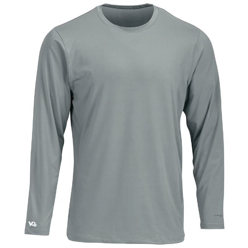 Gray long-sleeve shirt on a white background